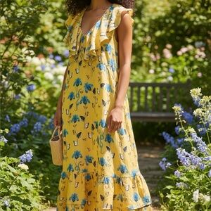 Borgo De Nor Iris Sleeveless Floral Print Maxi Dress
